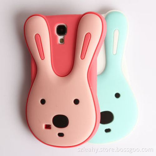 Drop-glue forming rabbit shaped silicone case for Samsung S4